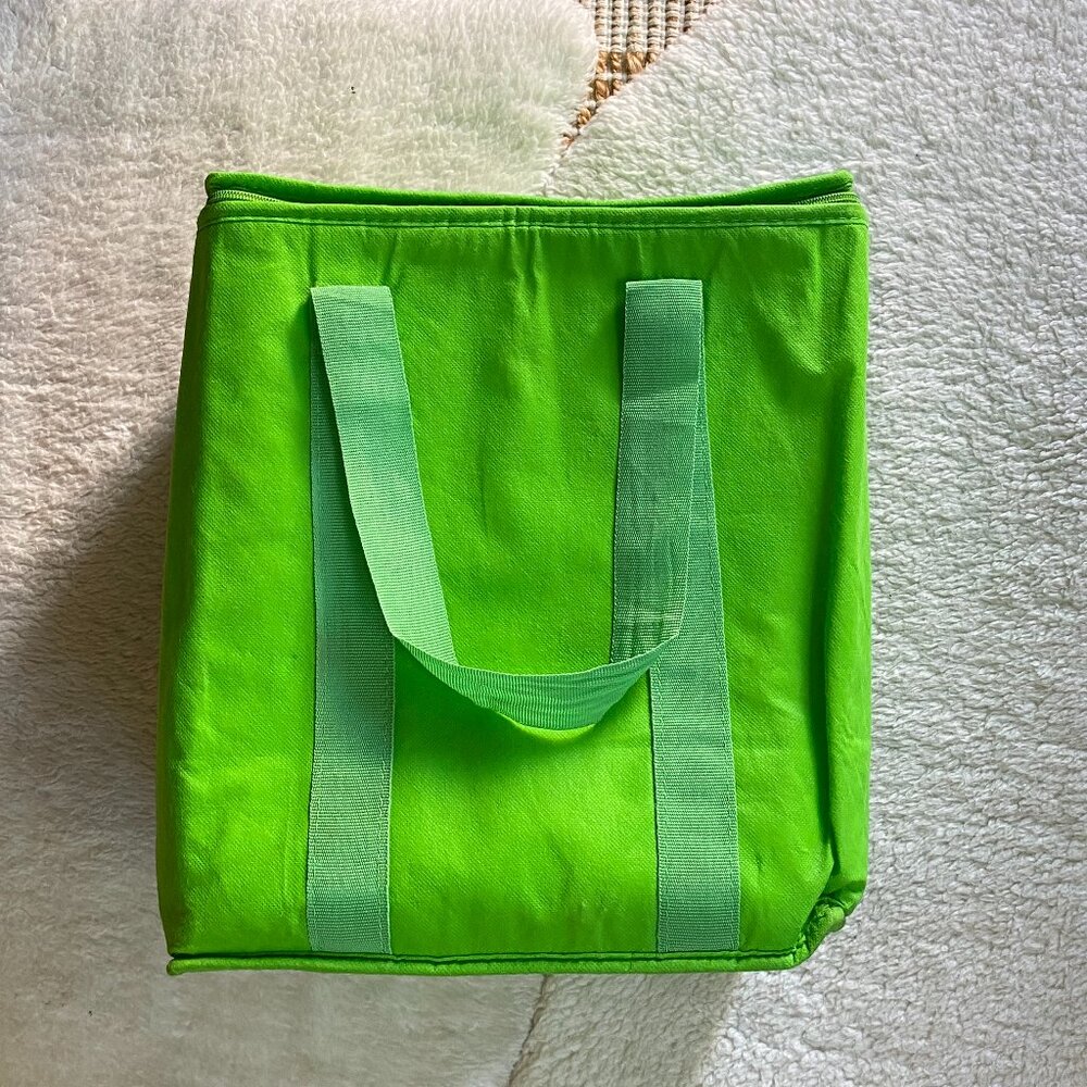 Reusable Insulated Grocery & Food Delivery Bag – Green Thermal Cooler Tote